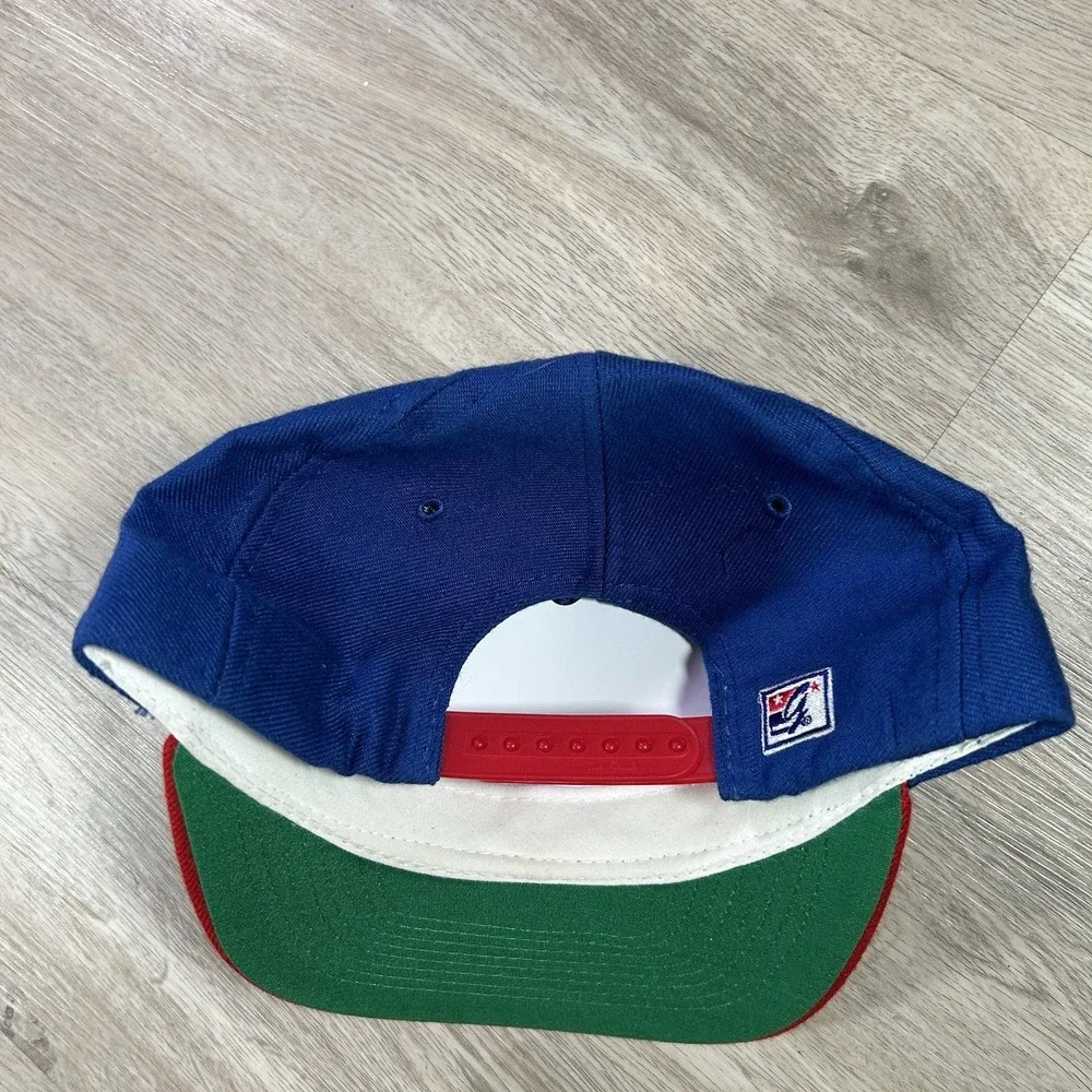 VTG New York Rangers Snapback Hat NHL Hockey Blue Red The Game Wool Cap - Picture 8 of 10